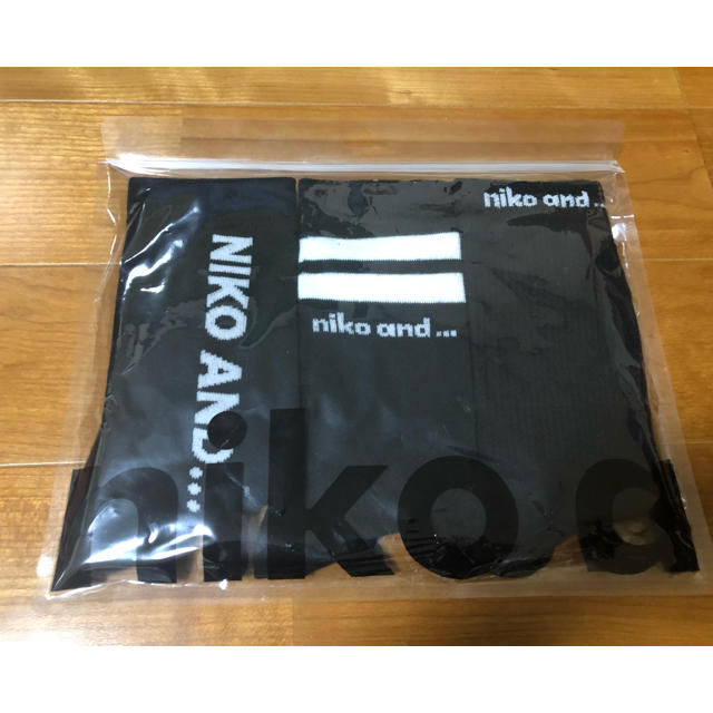 niko and...(ニコアンド)の新品・未使用 ニコアンド 3足 ソックス 黒色 レディースのレッグウェア(ソックス)の商品写真
