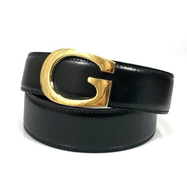 注目の Gucci NO41 ベルト ブラック バックル ゴールド Gロゴ レザー グッチ 美品 - ベルト