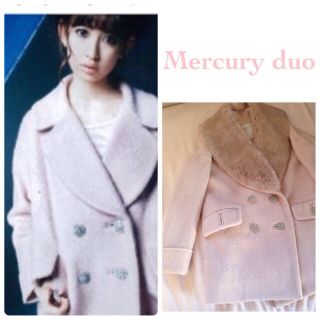 マーキュリーデュオ(MERCURYDUO)のこじはる♡ビジューラビットファーコート(ロングコート)