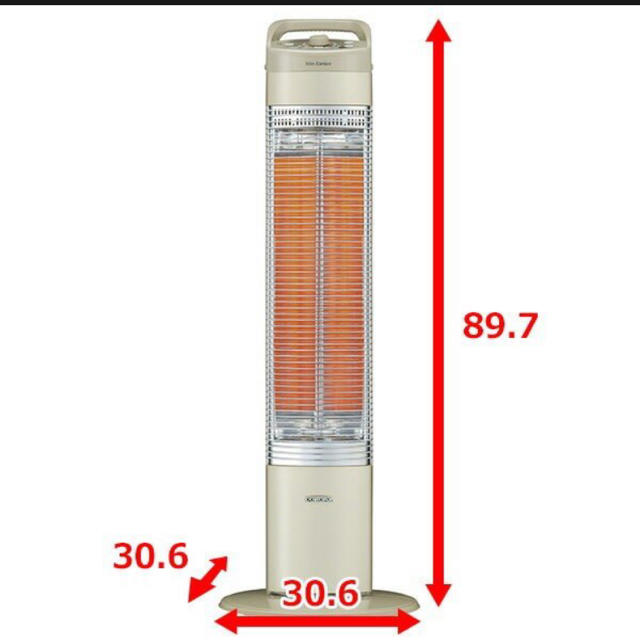 コロナ(コロナ)の本格遠赤外線電気暖房機 スリムカーボン ゴールド 遠赤外線ヒーター スマホ/家電/カメラの冷暖房/空調(電気ヒーター)の商品写真