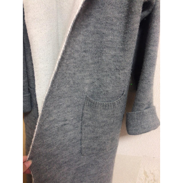 EMODA(エモダ)のemoda コーディガン  グレー レディースのジャケット/アウター(ロングコート)の商品写真