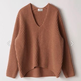 アクネ(ACNE)のacne studios  デボラ  ニット キャメルブラウン XS(ニット/セーター)