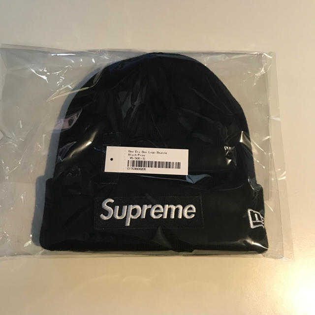 黒 Supreme New Era Box Logo Beanie