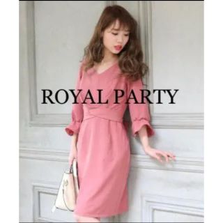 ロイヤルパーティー(ROYAL PARTY)のROYAL PARTY ウエストクロスリボンワンピース(ひざ丈ワンピース)