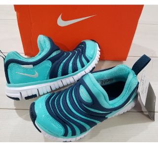 ナイキ(NIKE)の新品 17.5cm ナイキ ダイナモフリー 新色 310グリーン×ブルー(スニーカー)