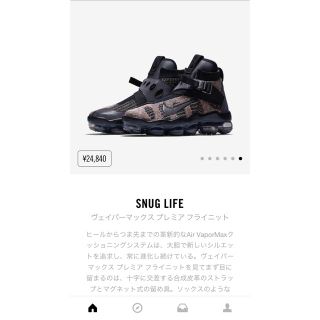 ナイキ(NIKE)の美品 ナイキ エア ヴェイパーマックス プレミア フライニット (スニーカー)