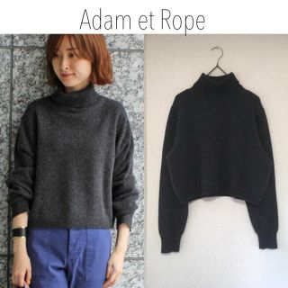 アダムエロぺ(Adam et Rope')のadam et rope 9Gクロップドタートルネックニット 美品 イエナ(ニット/セーター)