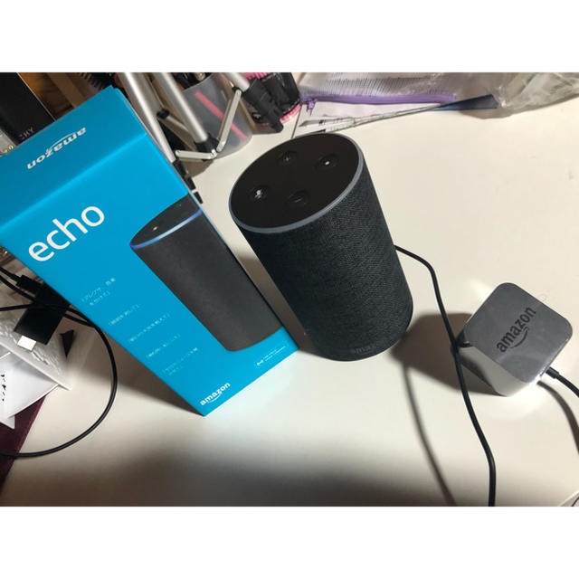 ECHO(エコー)のAmazon echo スマホ/家電/カメラのオーディオ機器(スピーカー)の商品写真