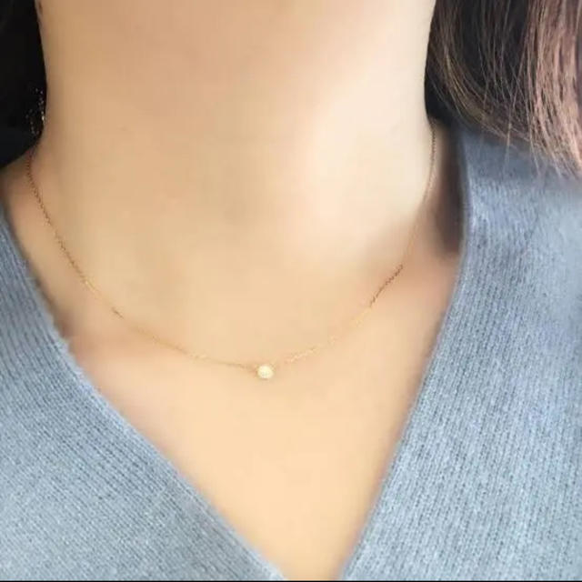 AHKAH エンブレイスダイヤモンドネックレス18K 一粒ダイヤ値下げしま
