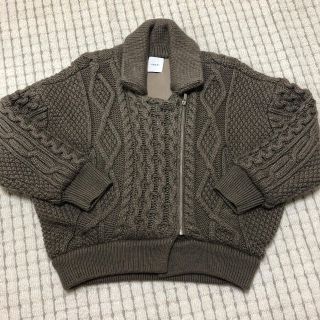 アメリヴィンテージ ケーブルニット ライダースジャケット(レディース