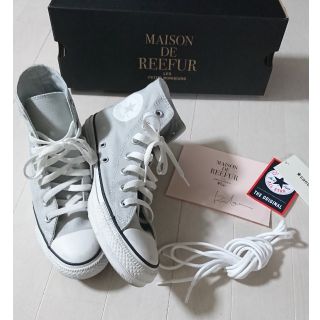 メゾンドリーファー(Maison de Reefur)のお値下げ！CONVERSE × MAISON DE REEFUR  グレー(スニーカー)