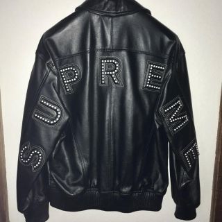 シュプリーム(Supreme)のM studded arc logo leather jacket スタッズロゴ(レザージャケット)