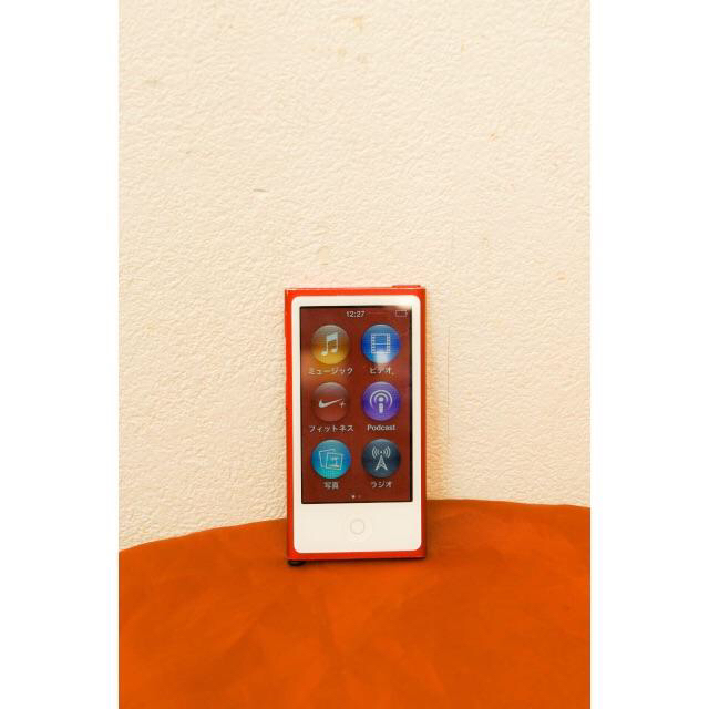 Apple(アップル)のApple iPod nano 16GB 第7世代 Prduct Red スマホ/家電/カメラのオーディオ機器(ポータブルプレーヤー)の商品写真