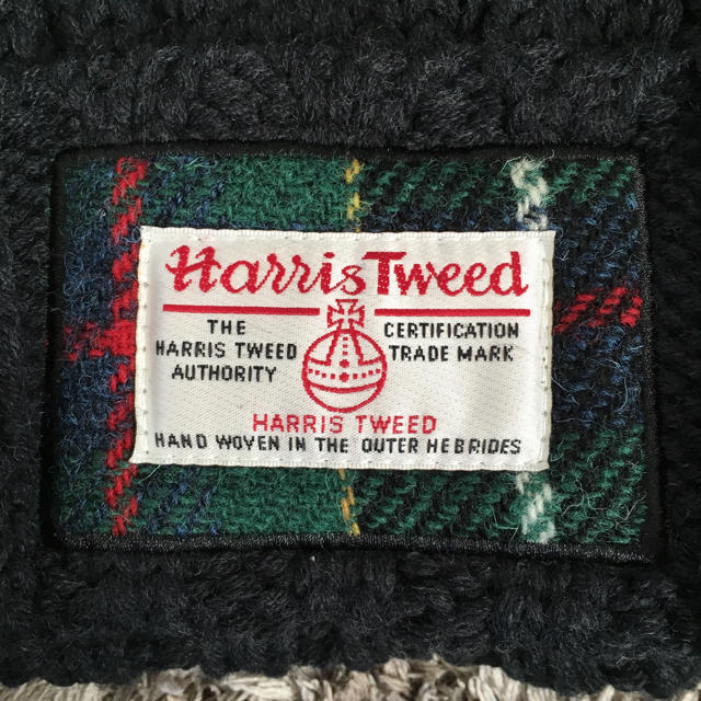 Harris Tweed(ハリスツイード)のハリスツィード×しまむら ニット帽 ブラック レディースの帽子(ニット帽/ビーニー)の商品写真