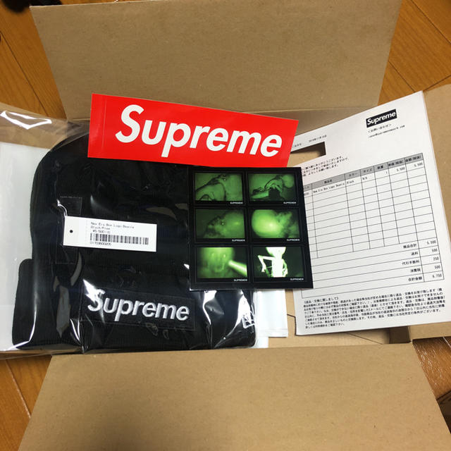 【国内発送】 Supreme - supreme black new era BOX LOGO beanie ニット帽/ビーニー