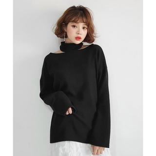 ディーホリック(dholic)のチョーカーネックTシャツ  美品◎(カットソー(長袖/七分))