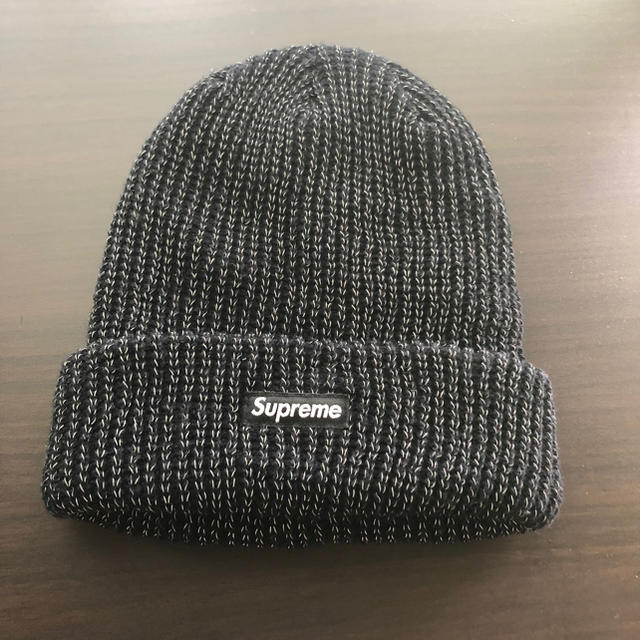 supreme reflective beanie 黒 納品書付きメンズ