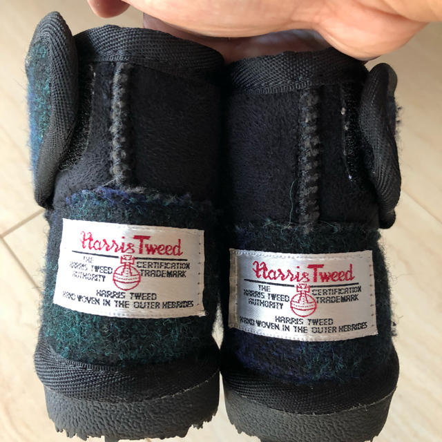 Harris Tweed(ハリスツイード)の美品ハリスツイードブーツ キッズ/ベビー/マタニティのベビー靴/シューズ(~14cm)(ブーツ)の商品写真