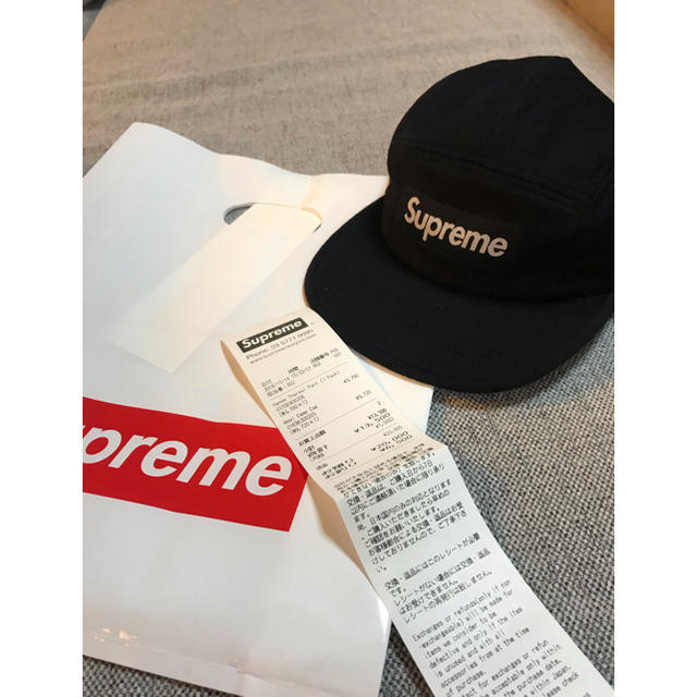 メンズ国内正規品 18AW Supreme BoxLogo Wool Camp Cap