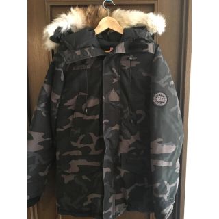 カナダグース(CANADA GOOSE)のカナダグース CANADA GOOSE ブラックラベル  カモフラ柄 ファー新品(ダウンジャケット)