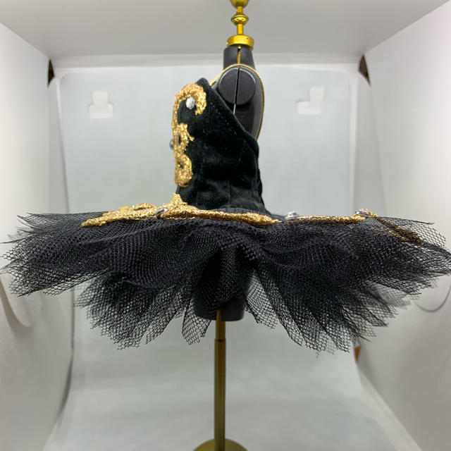 バレエ衣装ミニ 黒鳥 オディール ブラックスワンの通販 by ぺちょ's