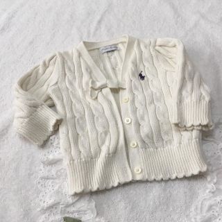 ラルフローレン(Ralph Lauren)のラルフローレン ベビーカーディガン 白 人気(カーディガン/ボレロ)