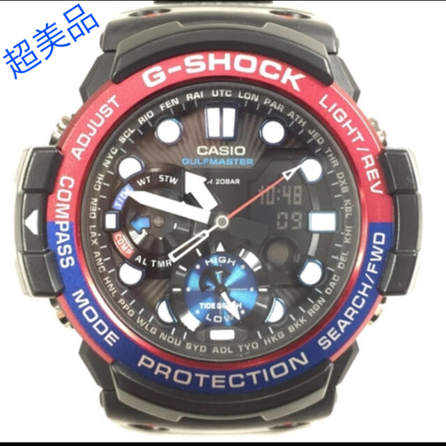 G-SHOCK(ジーショック)のカシオ CASIO ガルフマスター ツインセンサー GN-1000-1AJF美品 メンズの時計(腕時計(アナログ))の商品写真