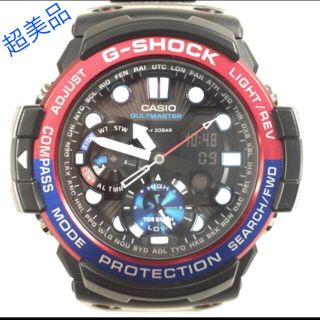 ジーショック(G-SHOCK)のカシオ CASIO ガルフマスター ツインセンサー GN-1000-1AJF美品(腕時計(アナログ))