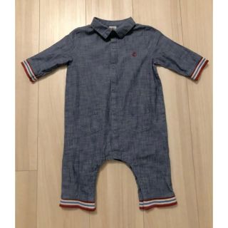 プチバトー(PETIT BATEAU)のPETIT BATEAU 6m ロンパース(ロンパース)