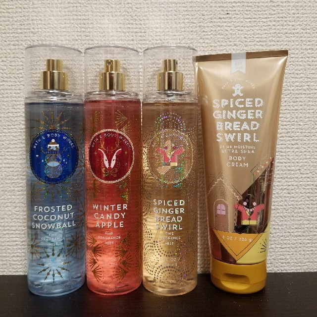 Bath & Body Works(バスアンドボディーワークス)のスパイスドジンジャーブレッドスウェル☆3点セット☆ホリデー限定 コスメ/美容のボディケア(ボディクリーム)の商品写真