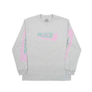 シュプリーム(Supreme)のpalace skateboars longsleeve tee grey(Tシャツ/カットソー(七分/長袖))