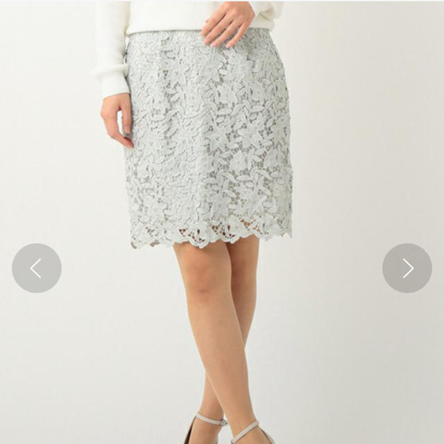 MISCH MASCH(ミッシュマッシュ)の花柄レースタイトスカート(ライトグリーン)※値下げ不可 レディースのスカート(ひざ丈スカート)の商品写真