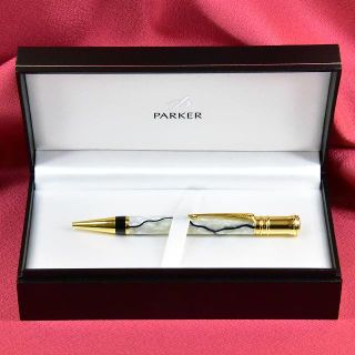 Parker - Duofold デュオフォールド ボールペン パール＆ブラックの