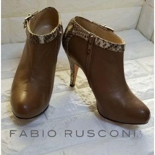 ファビオルスコーニ(FABIO RUSCONI)の【Fabio Rusconi】 蛇革がワイルド！高級ブーティー (22.5cm)(ブーティ)