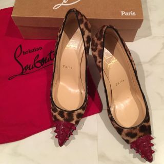 クリスチャンルブタン(Christian Louboutin)のルブタン レオパード×レッドスパイク 36 1/2(ハイヒール/パンプス)