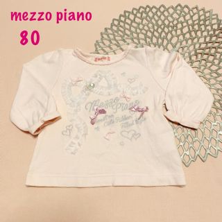 メゾピアノ(mezzo piano)のメゾピアノ♡長袖Tシャツ  80(Ｔシャツ)