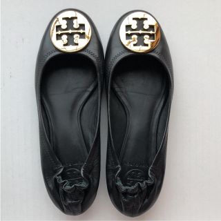 トリーバーチ(Tory Burch)のトリーバーチ フラットシューズ パンプス 24cm 黒(バレエシューズ)