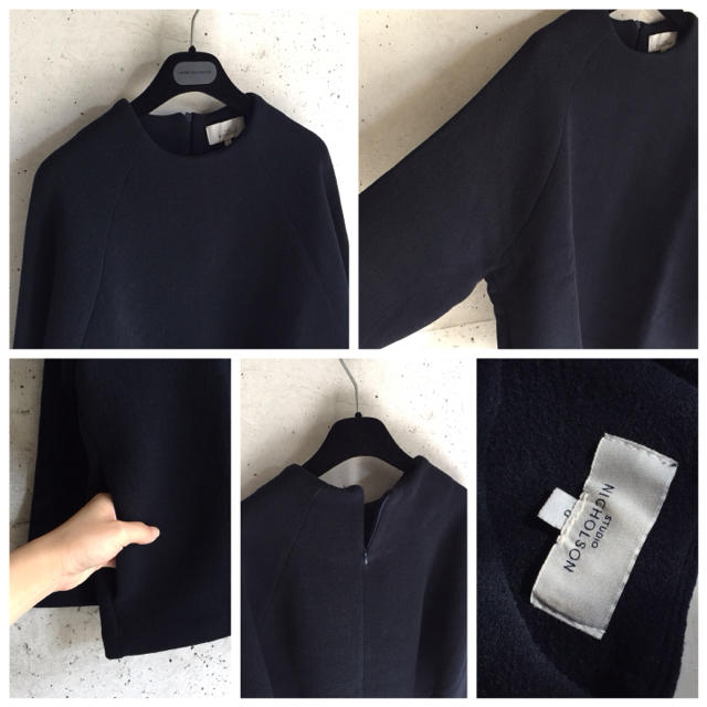 1LDK SELECT(ワンエルディーケーセレクト)の美品 STUDIO NICHOLSON tops NAVY スタジオニコルソン レディースのトップス(ニット/セーター)の商品写真