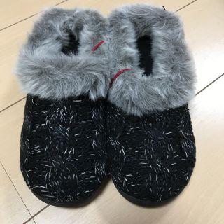 Dearfoams ニット&ファー サイズ L  新品未使用(サンダル)