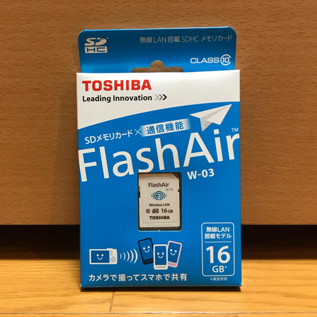 東芝(トウシバ)のFlashAir 16GB  スマホ/家電/カメラのPC/タブレット(PC周辺機器)の商品写真