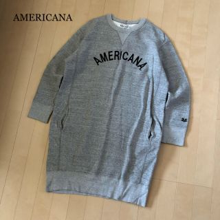 アメリカーナ(AMERICANA)の極美品⭐️AMERICANA／アメリカーナ／ロゴ スウェットワンピース (ロングワンピース/マキシワンピース)