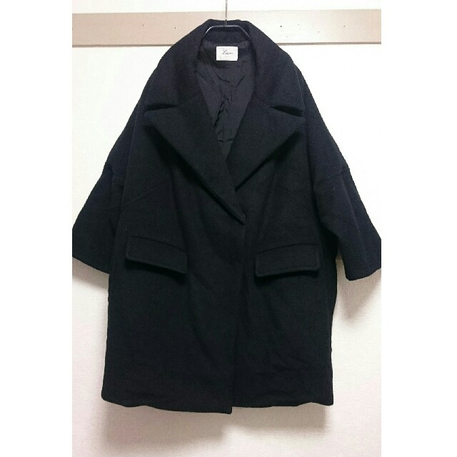 【値下】アパルトモン購入Lisierリジェール 中綿コクーンコート 黒