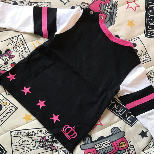 BABYDOLL(ベビードール)のBABYDOLLロンTピンク キッズ/ベビー/マタニティのベビー服(~85cm)(Ｔシャツ)の商品写真