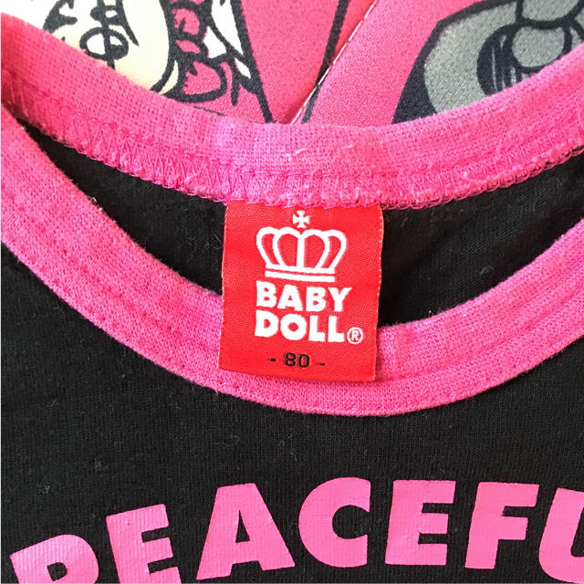 BABYDOLL(ベビードール)のBABYDOLLロンTピンク キッズ/ベビー/マタニティのベビー服(~85cm)(Ｔシャツ)の商品写真
