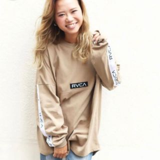 ルーカ(RVCA)のRVCA ベージュロンT Sサイズ(Tシャツ/カットソー(七分/長袖))