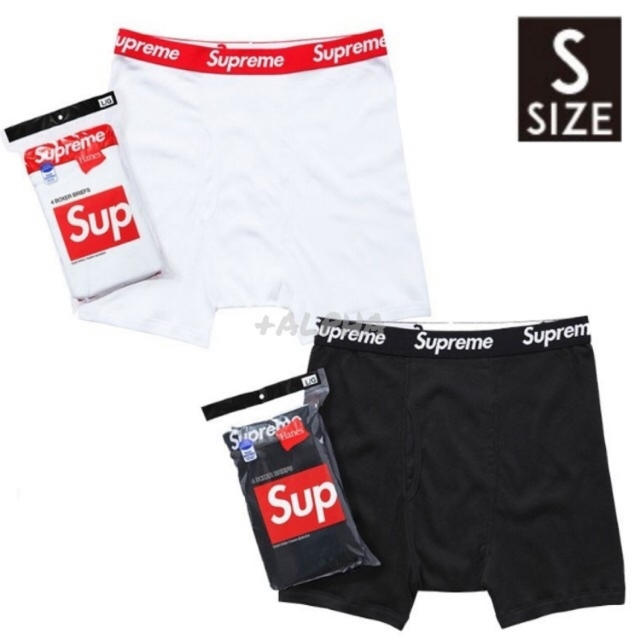 Supreme(シュプリーム)のsupreme ボクサーパンツ Sサイズ 白黒一枚ずつ レディースの下着/アンダーウェア(ショーツ)の商品写真