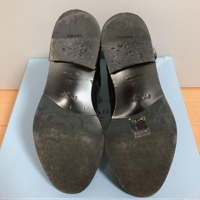 値下げ】PRADA ショートブーツ レースアップ ブラック 黒