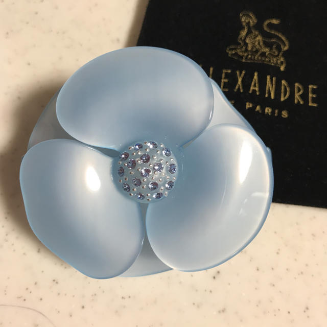 6cm 水色 バレッタ アレクサンドルドゥパリ - バレッタ/ヘアクリップ