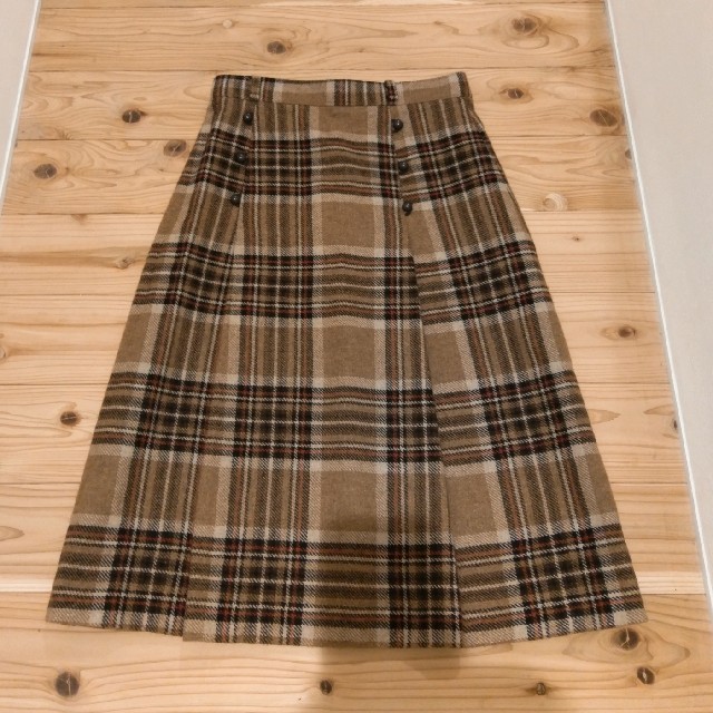 Lochie(ロキエ)のヴィンテージ　チェックスカート レディースのスカート(ひざ丈スカート)の商品写真