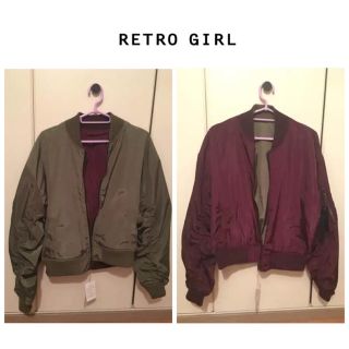 レトロガール(RETRO GIRL)のwoo09さま専用♡新品レトロガール♡MA-1♡BIGリバーシブルブルゾン(ブルゾン)